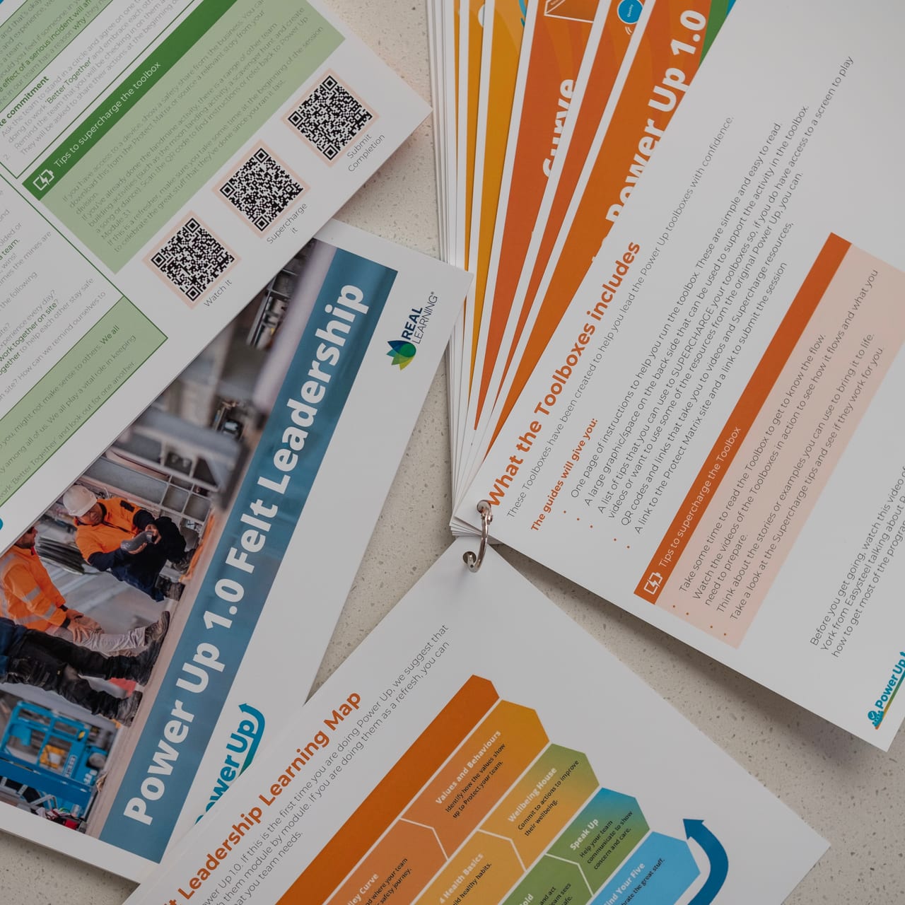 A range of colourful practical learning tools used in Real Learning work